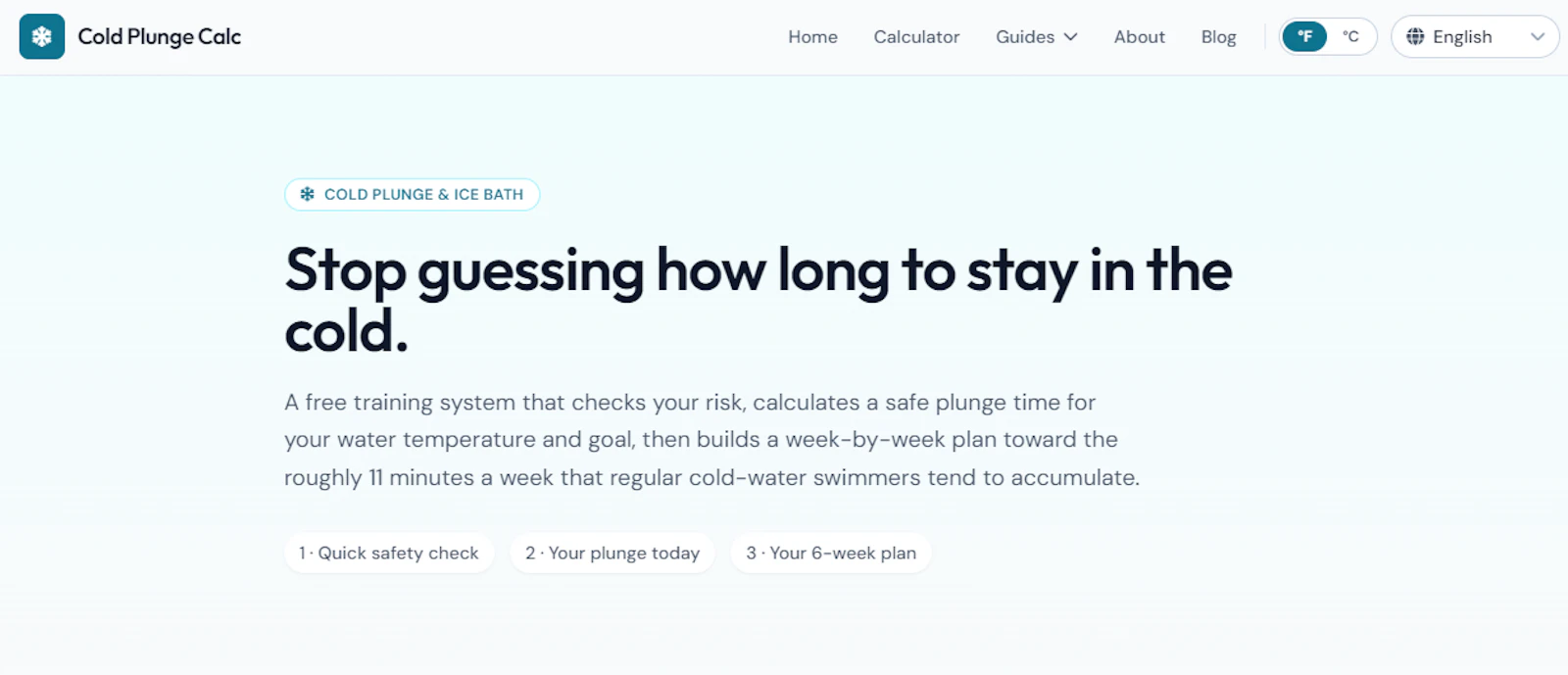 Cold Plunge Calc screenshot 1