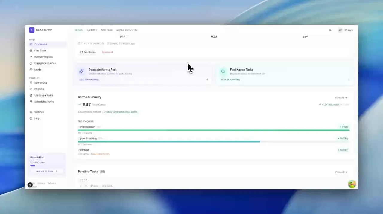SnooGrow - Screenshot 5 showing product features and functionality