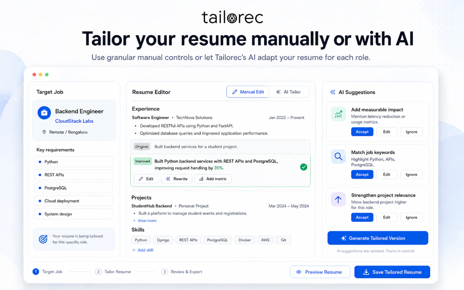 Tailorec screenshot 5