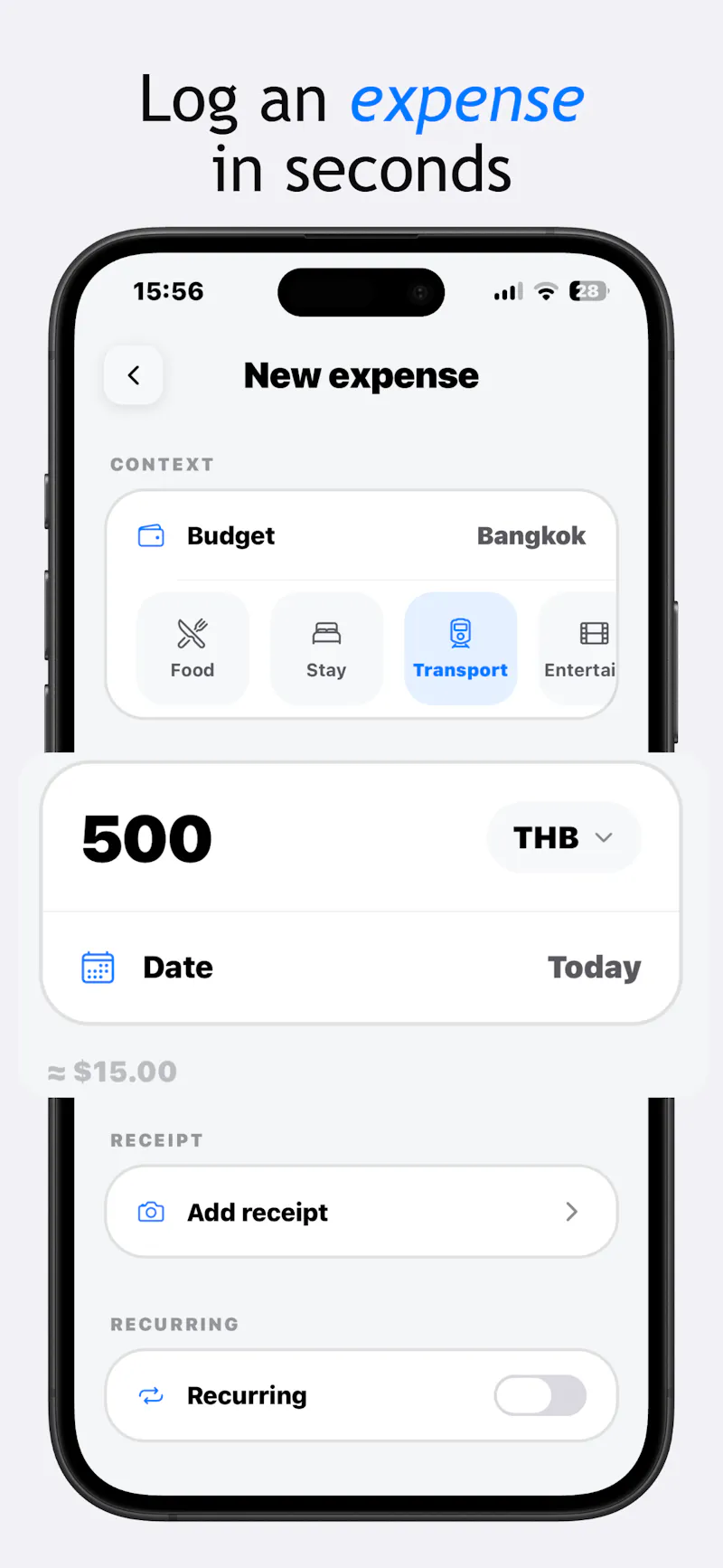 TravelBudget screenshot 2