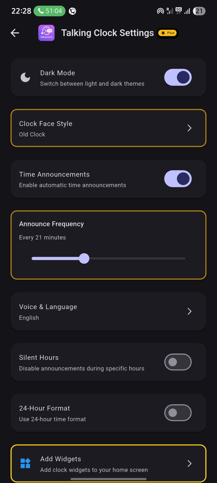 Talking Clock- time announcer app gallery image