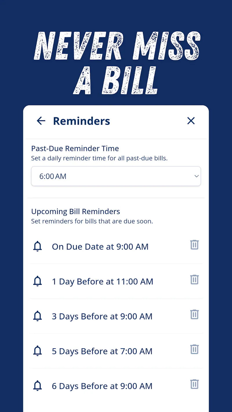 Flying Bills - BIll Reminder screenshot 7