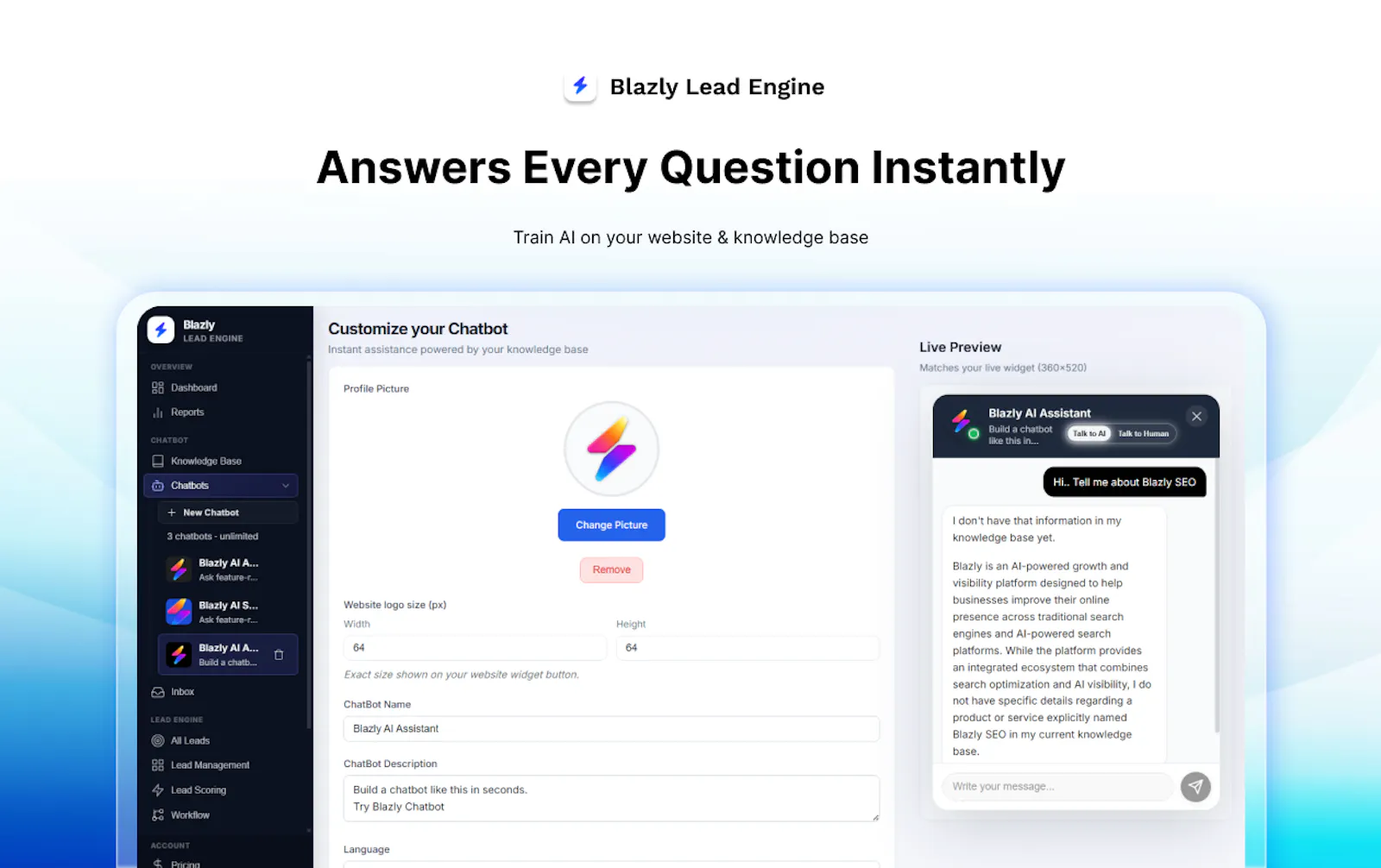 Blazly Lead Engine screenshot 2