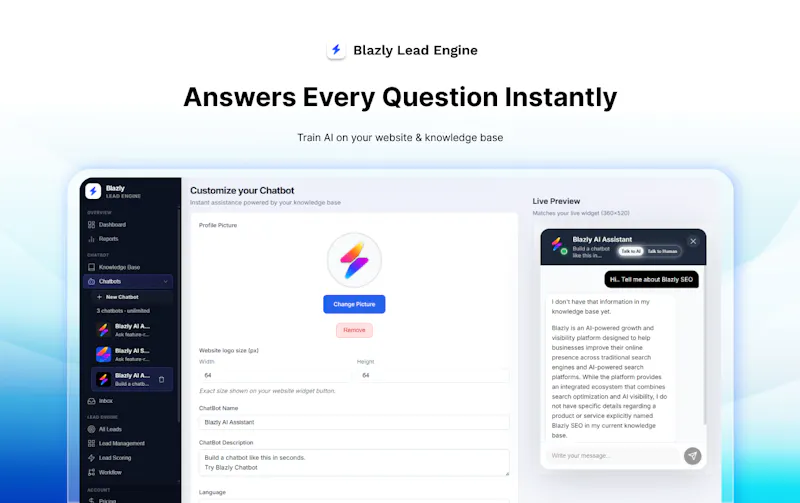 Blazly Lead Engine screenshot 2