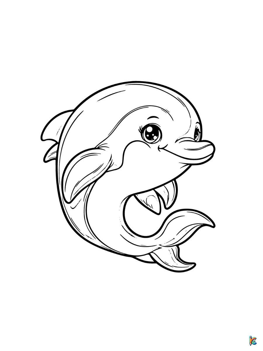 海豚著色頁