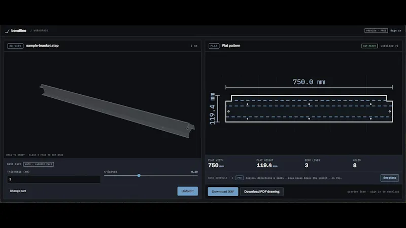 Bendline screenshot 1 (video preview)