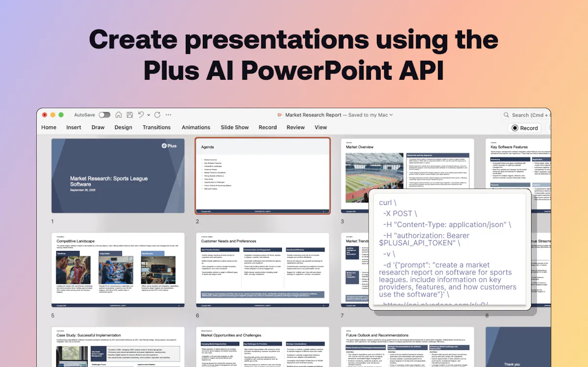 Plus AI Presentations API