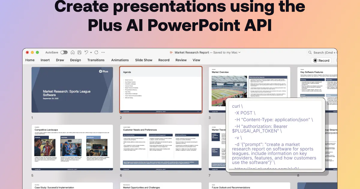 Plus AI Presentations API