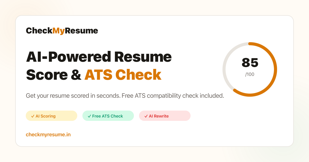 CheckMyResume - Main product screenshot demonstrating key features and user interface