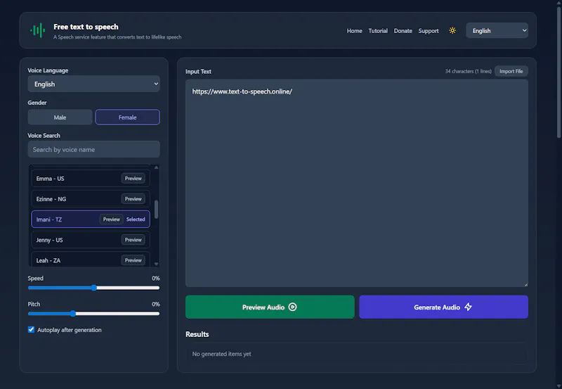 Free Text to Speech Online screenshot 1