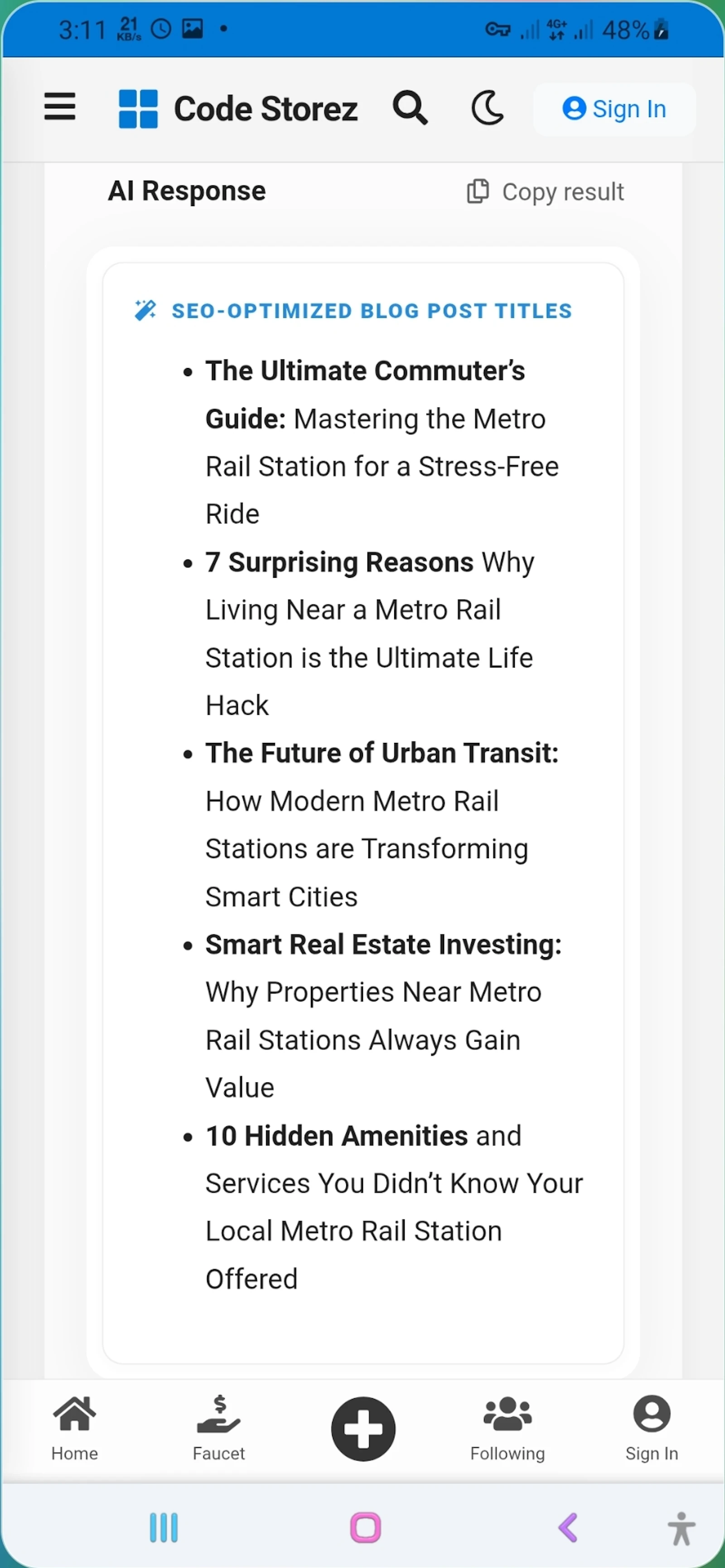 Blog Post Title Generator screenshot 3