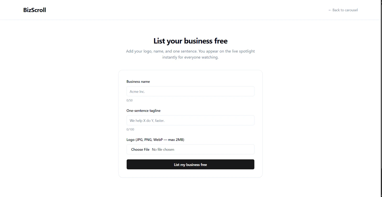 BizScroll screenshot 2