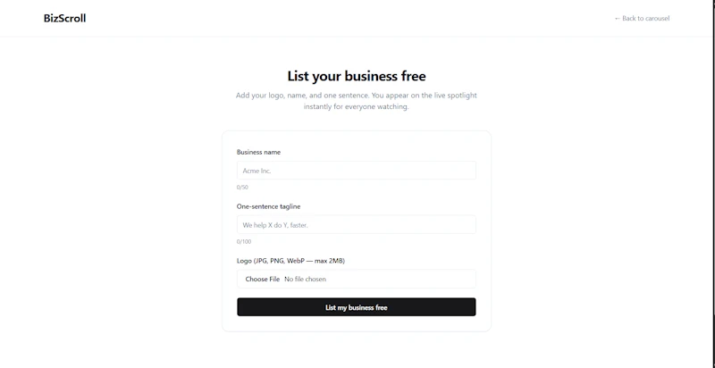 BizScroll screenshot 2