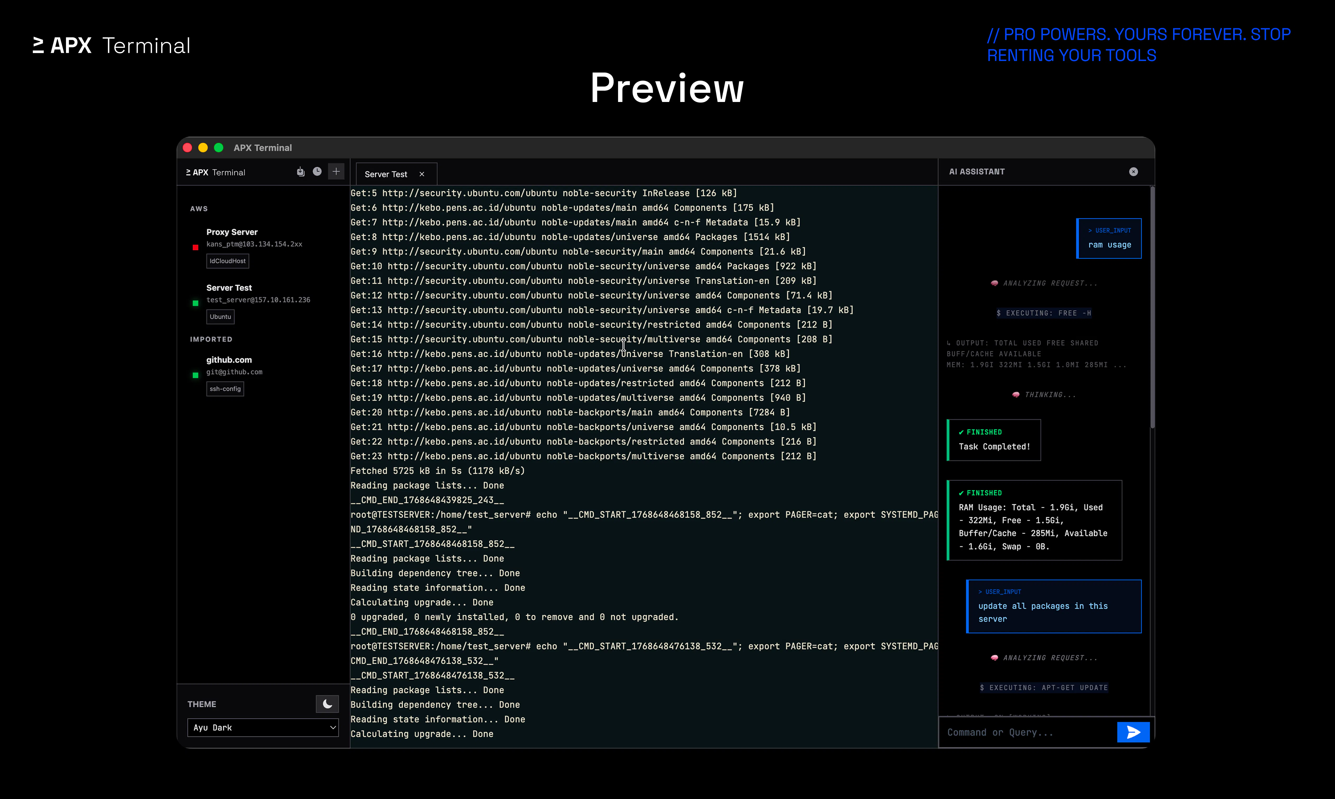 APX Terminal: Encrypted terminal and SSH client with built‑in AI ...