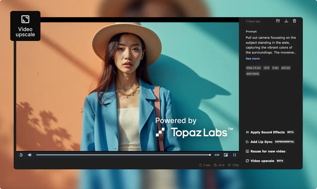 Freepik AI Video Upscaler