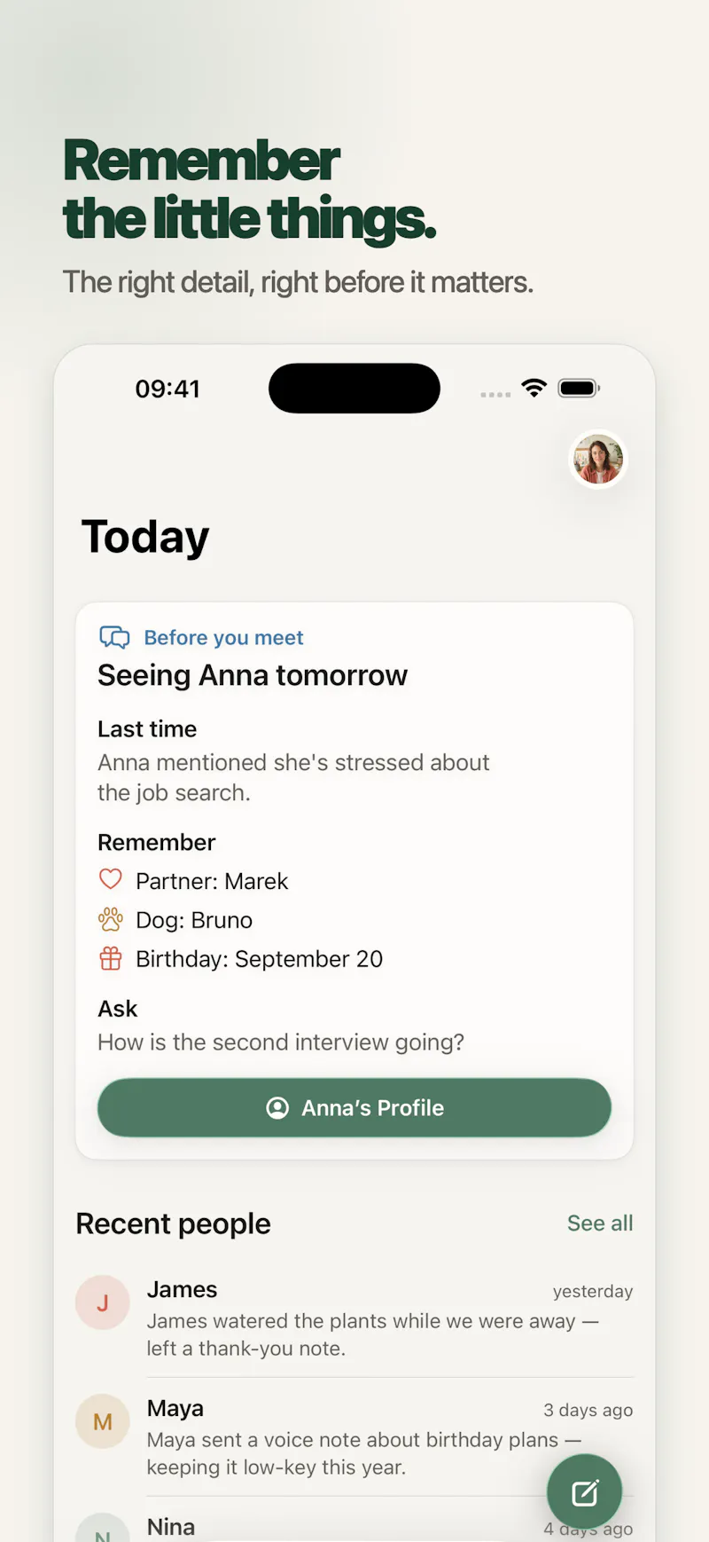Kindmemo screenshot 1