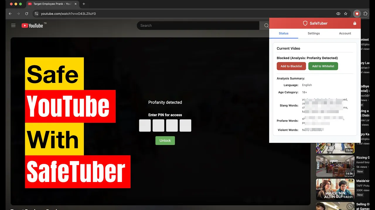 SafeTuber – YouTube Content Filter gallery image