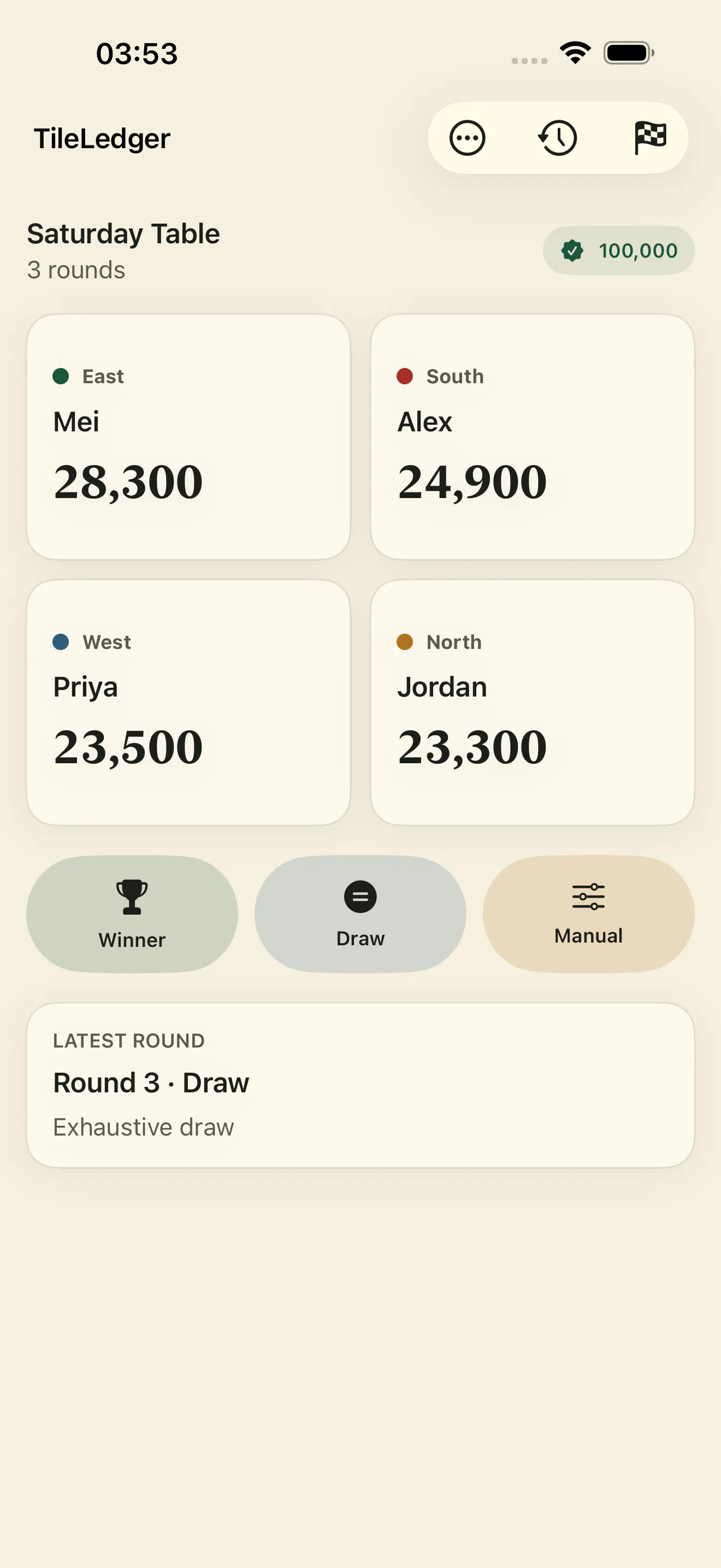 TileLedger Mahjong Score gallery image