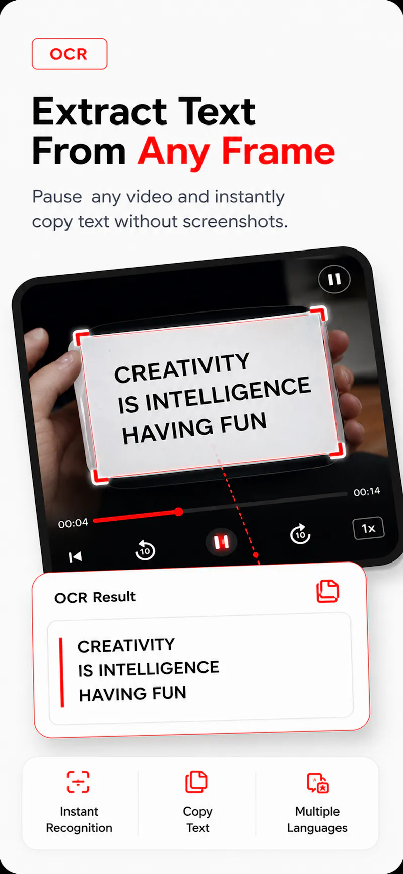 Smart Video Player-Visual Lens & OCR screenshot 3