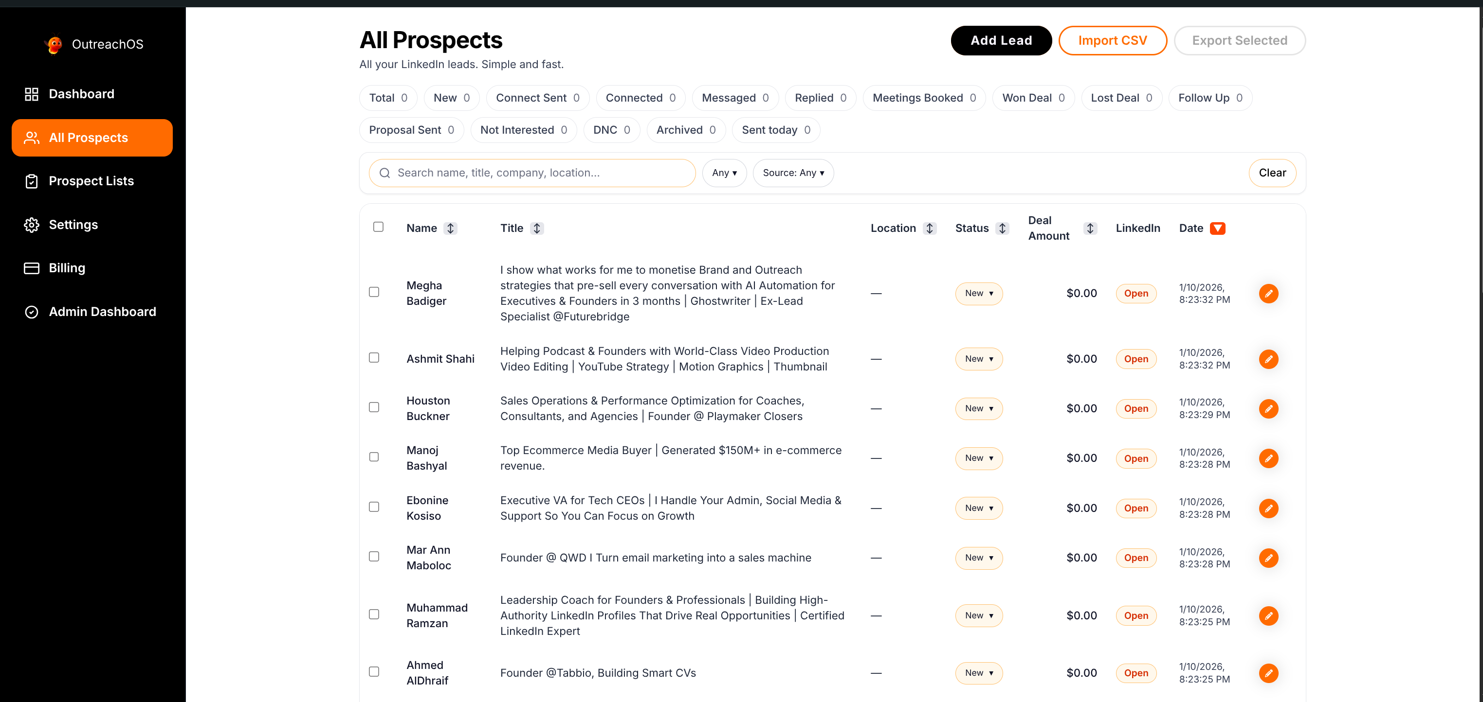 OutreachOS - Screenshot 3 showing product features and functionality