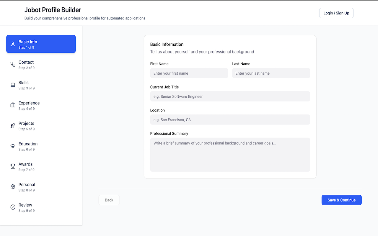 JoBot - Job Autofill & Tracker gallery image