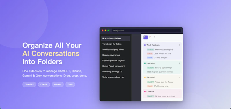 Chat For Folder Structure ChatFolders - Folders for your AI chats with ChatGPT Claude, Gemini ...