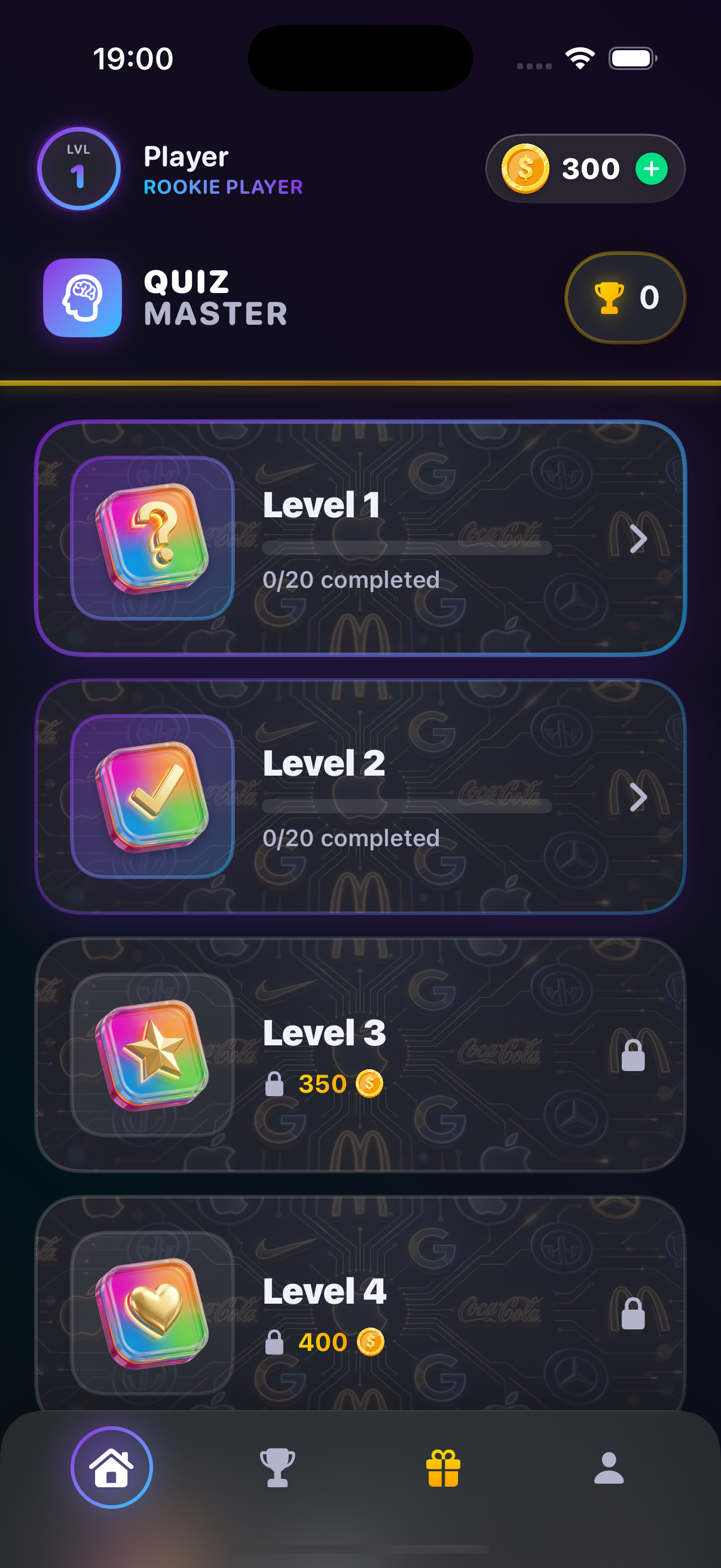 Logo Quiz - Brand puzzle game - Screenshot 2 showing product features and functionality