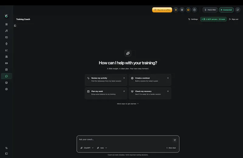 CorosLink screenshot 2