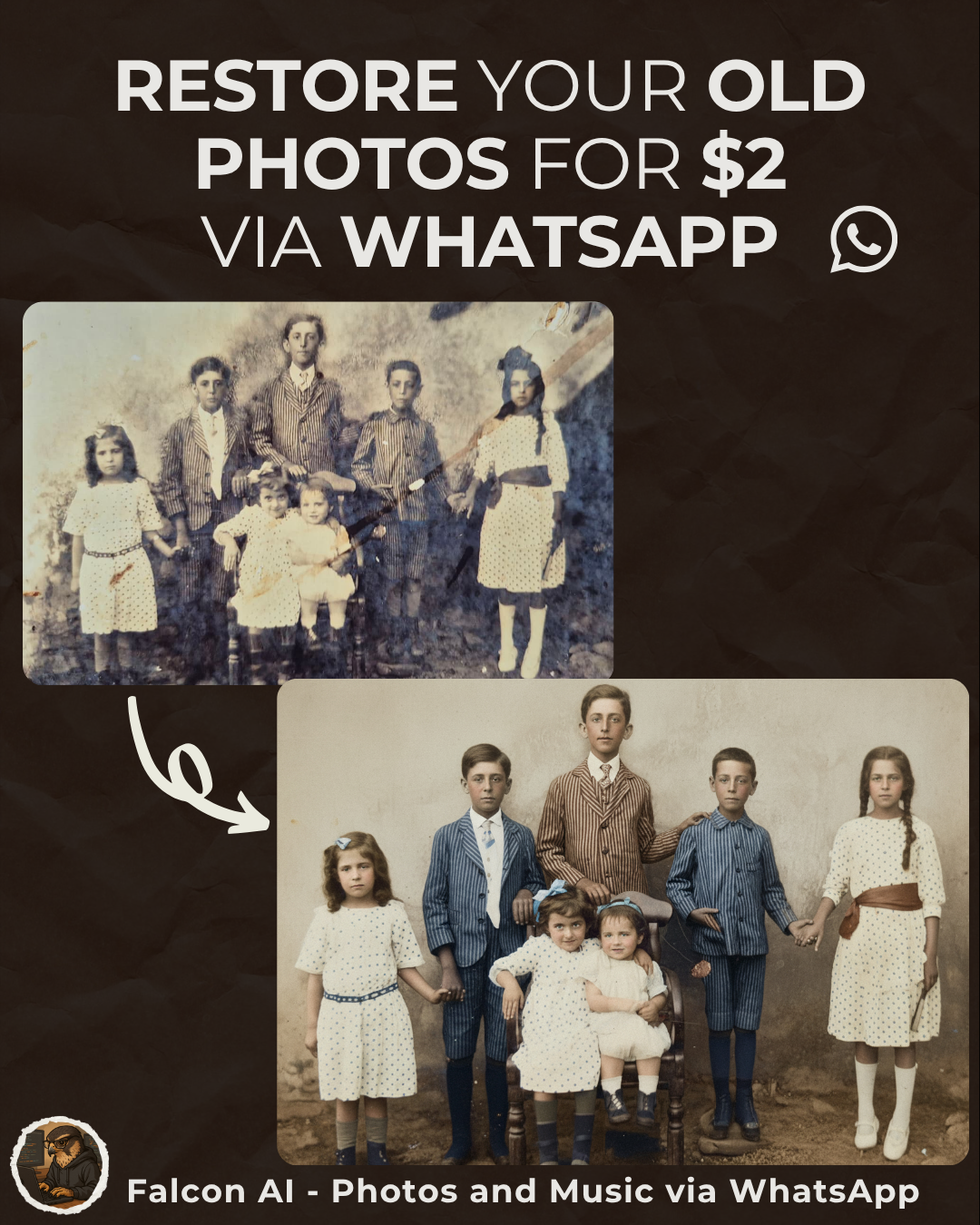 Falcon: AI Photos & Songs on WhatsApp gallery image