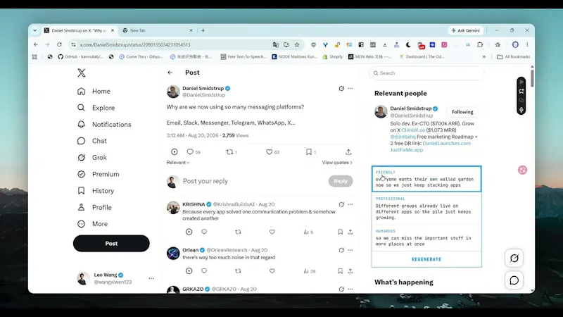 Replyfast screenshot 1 (video preview)
