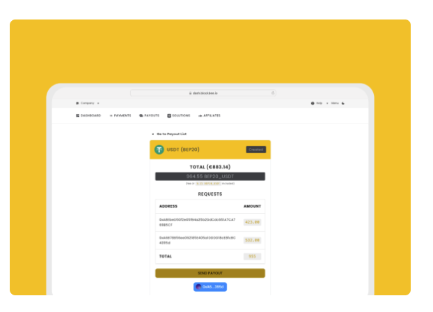 Blockbee Payouts