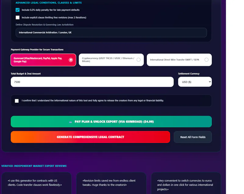 AI Freelance Contract Generator screenshot 3