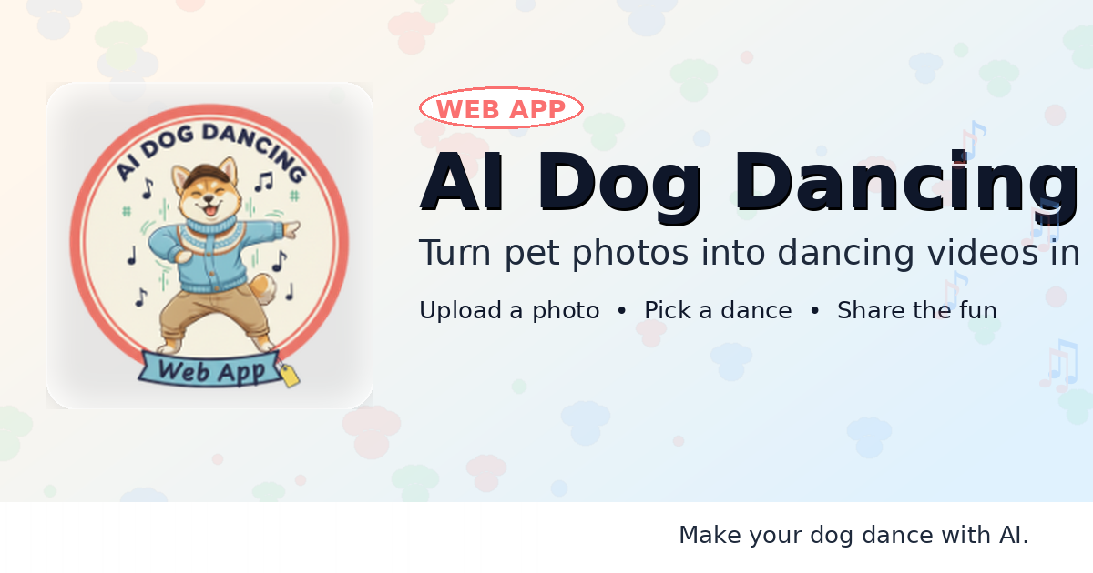 AI Dog Dancing - Main product screenshot demonstrating key features and user interface