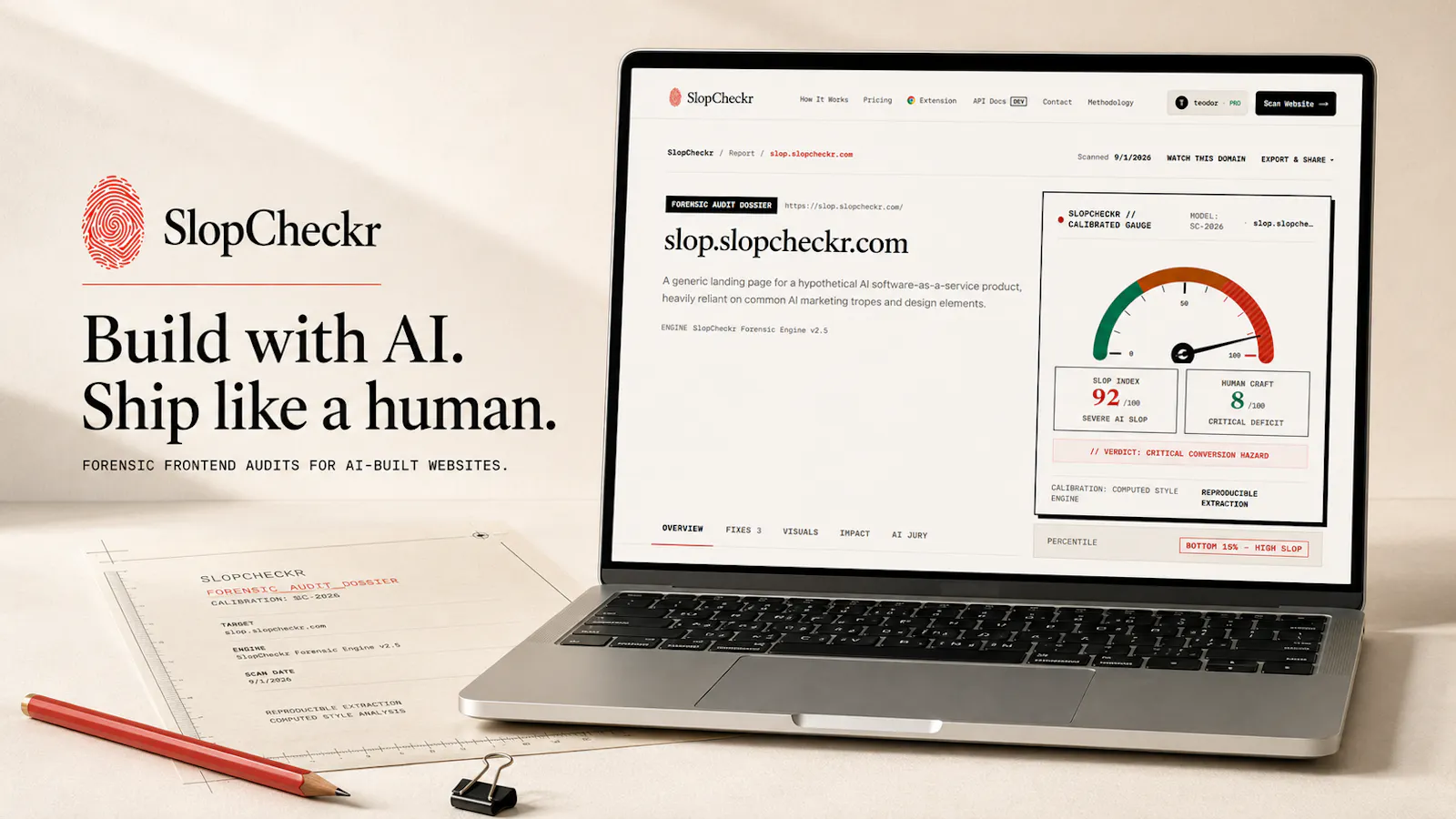 SlopCheckr - Scan your website for AI screenshot 3