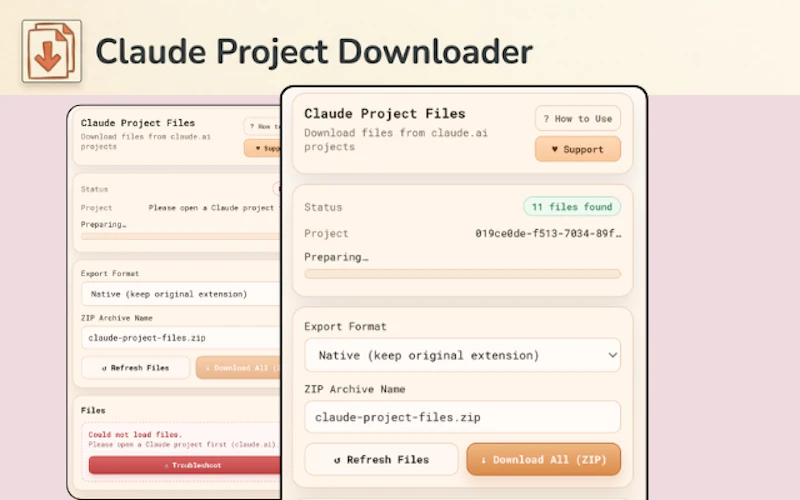 Claude Project Downloader screenshot 2