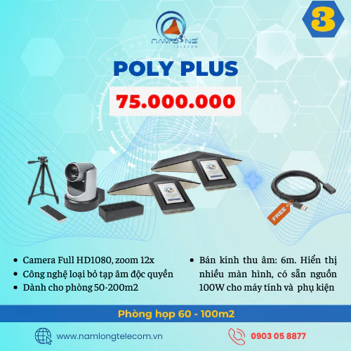 Poly Plus - phòng họp lớn 50-200m2