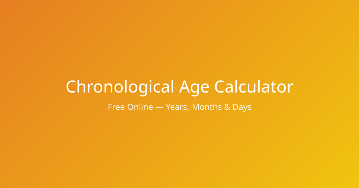 Chronological Age Calculator gallery image