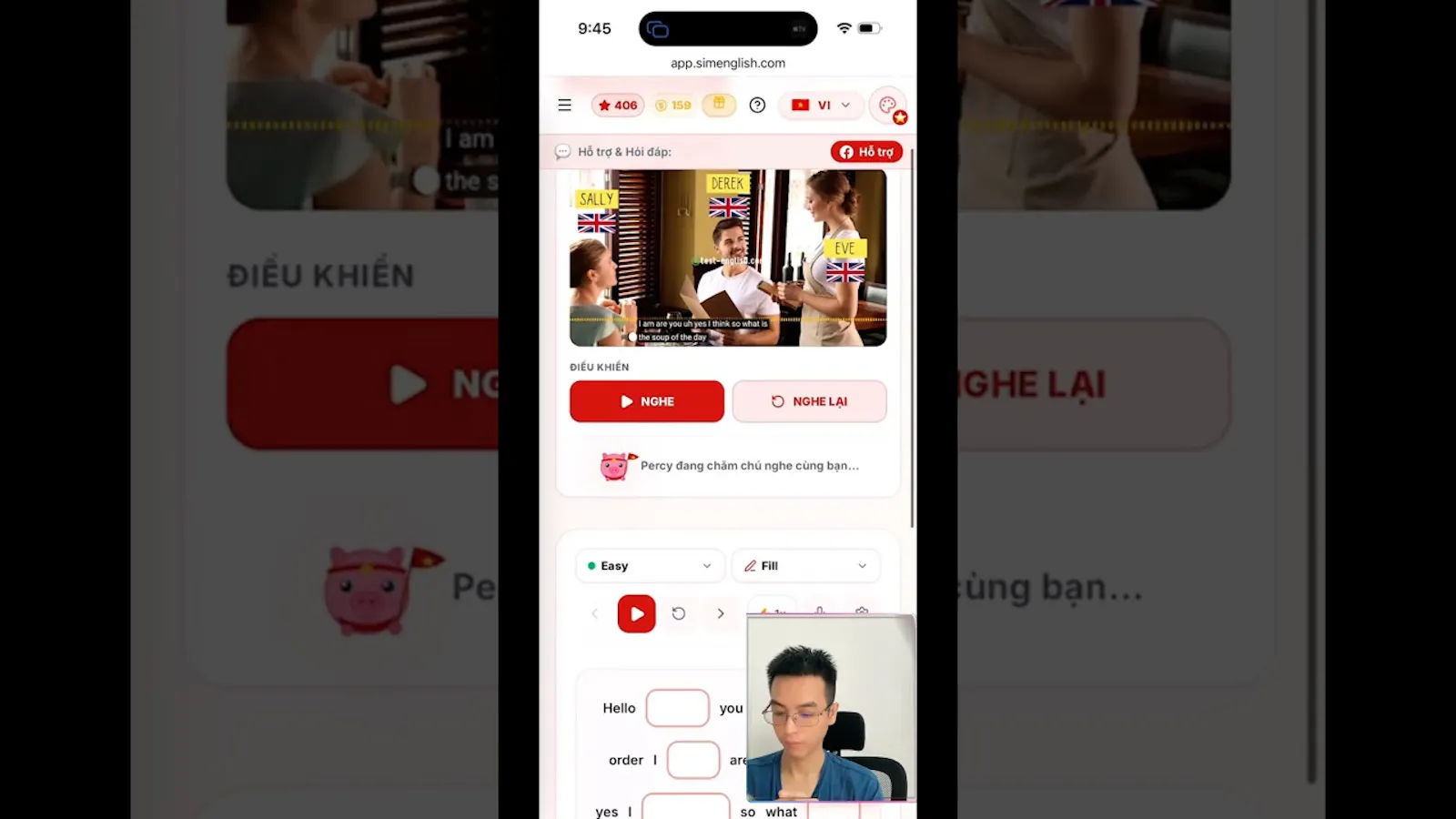 SimEnglish screenshot 1 (video preview)