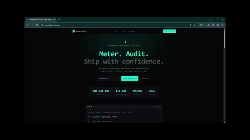 ProjectBlock screenshot 1 (video preview)