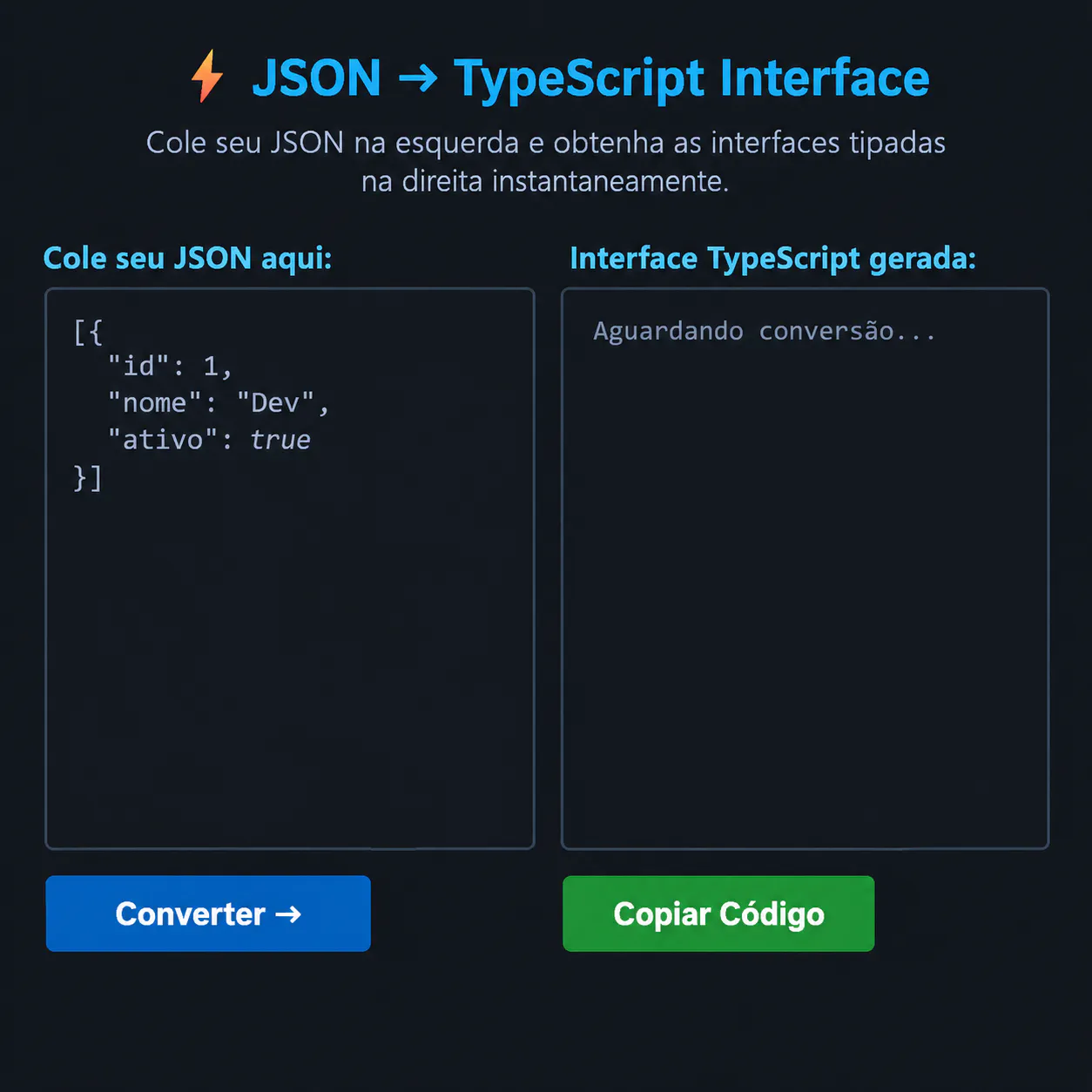 JSON to TypeScript Interface Converter