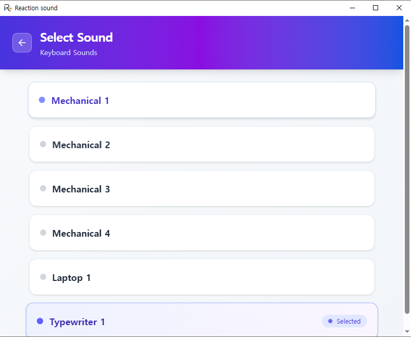 Reaction sound - Screenshot 3 showing product features and functionality