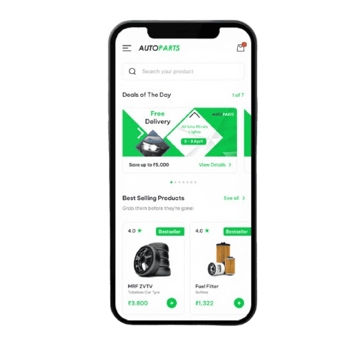 Spare Parts Sales App - Main product screenshot demonstrating key features and user interface