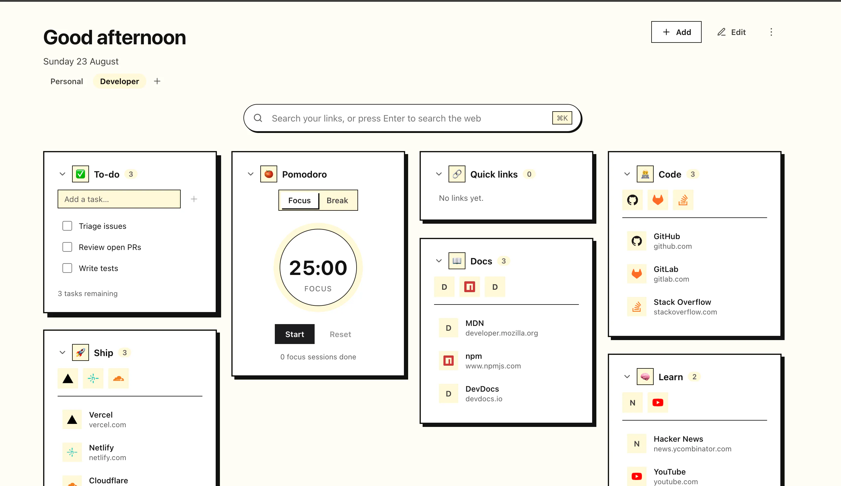 ARC Tab screenshot 2