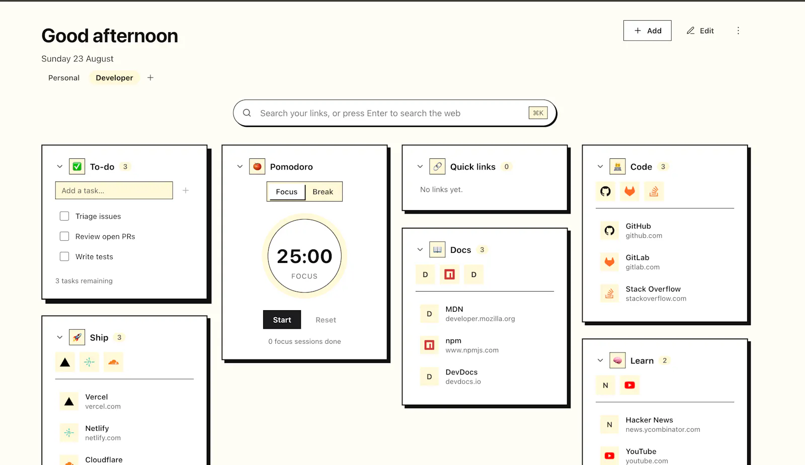 ARC Tab screenshot 2