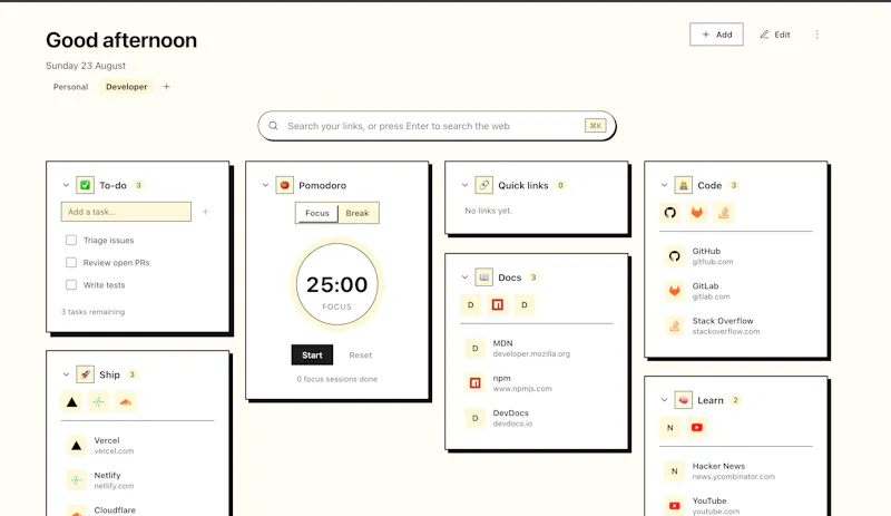 ARC Tab screenshot 2