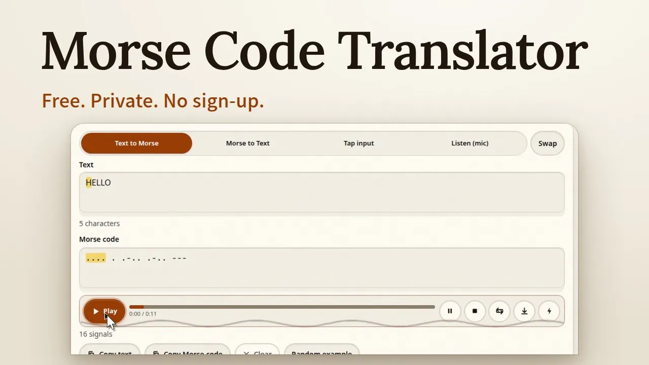 Morse Code Translator gallery image