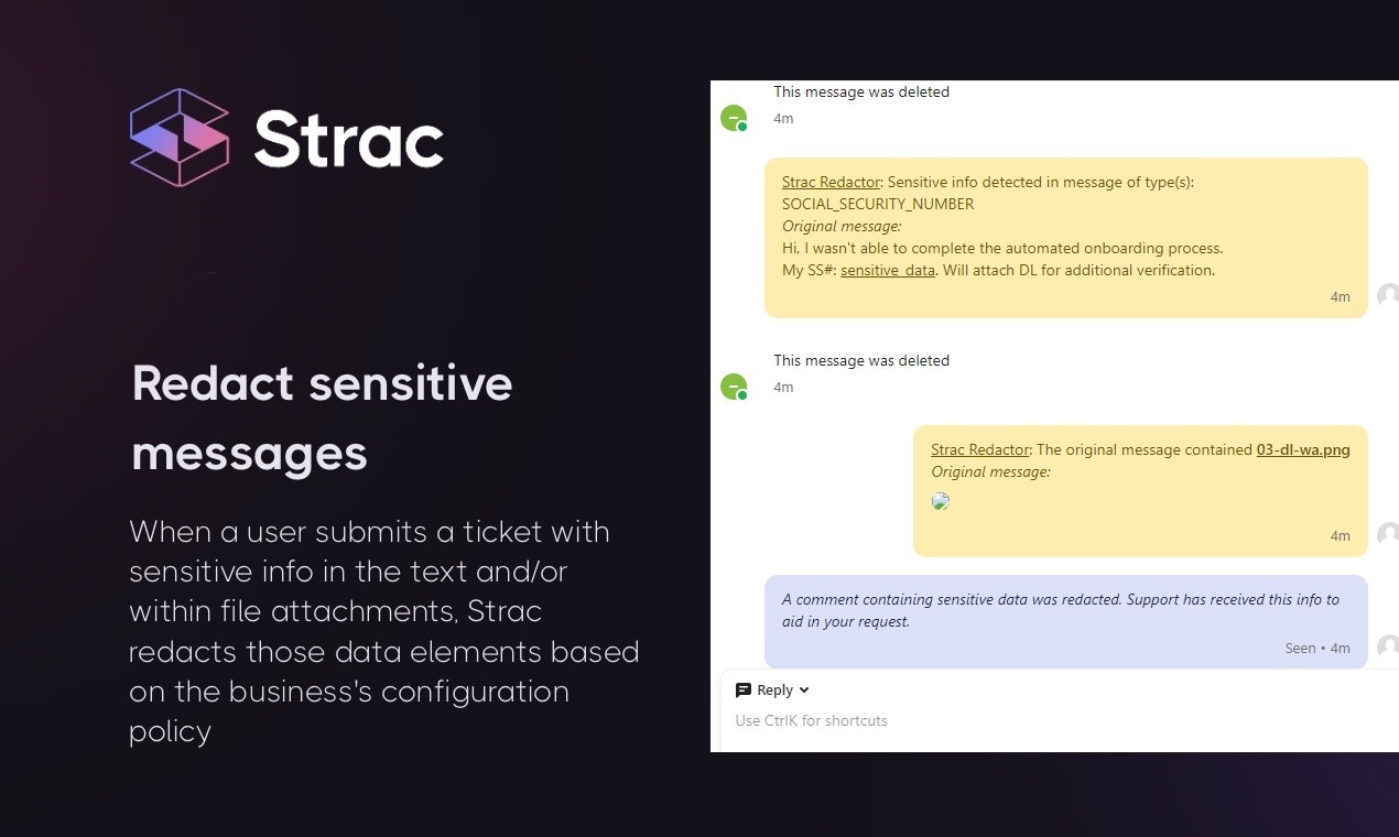 Strac Intercom Redaction - Discover & Mask (AKA REDACT) чувствительные данные от Intercom медиа 2