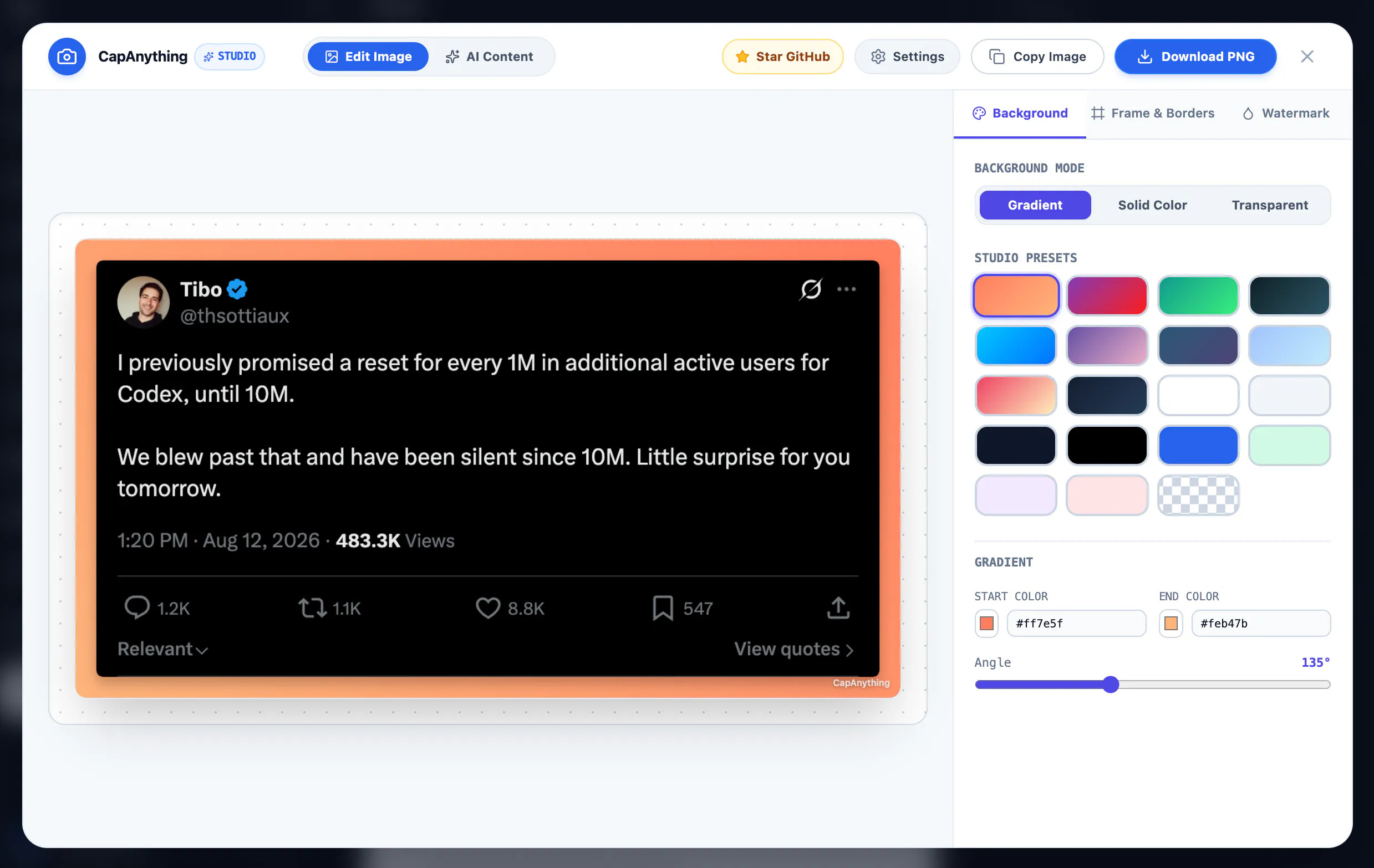 CapAnything screenshot