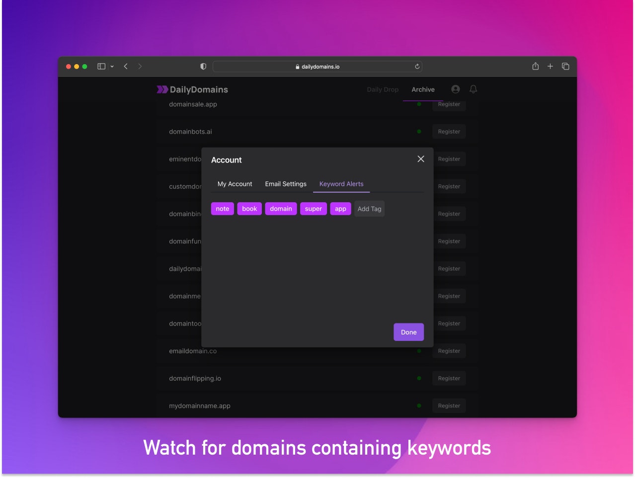 dailydomains.io gallery image