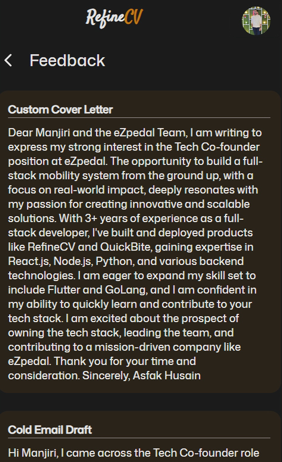 ที่หลบภัย - Resume ที่ขับเคลื่อนด้วย AI และการวิเคราะห์ JD ที่ช่วยเพิ่มการจับคู่งานของคุณ media 4